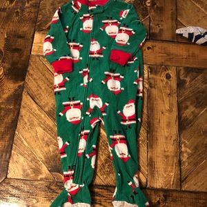 12 Month Boy Christmas Footed Pajamas
